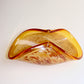 Amber Folded Glass Dish