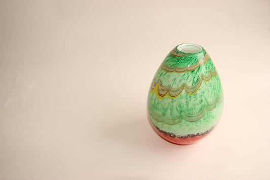 Art Glass Vase in Murano-Style Multicolor