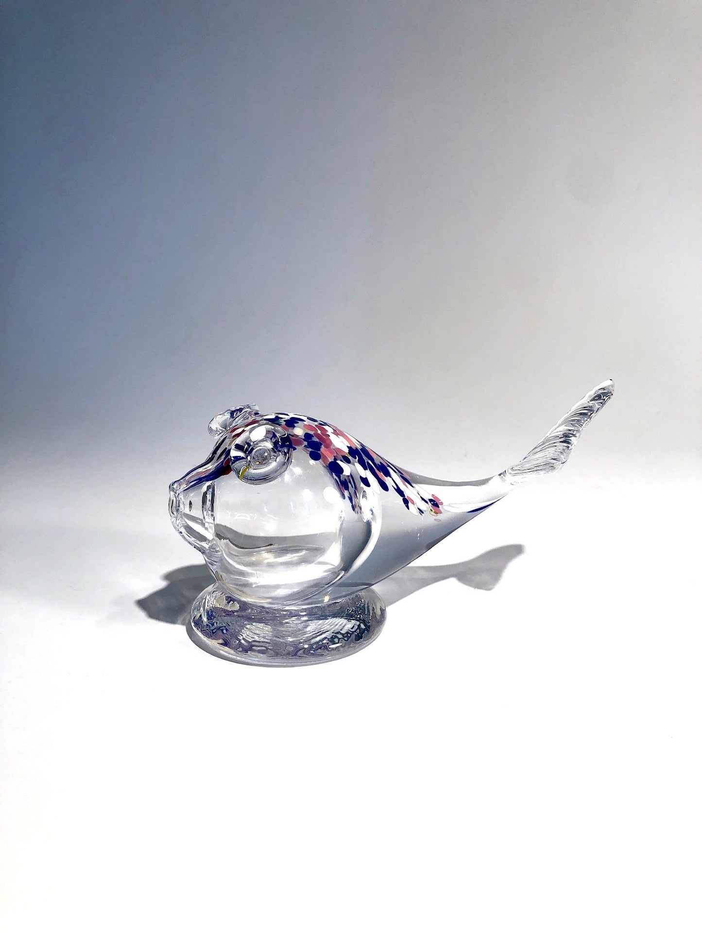 Art Glass Whale by Halling Glass Norway