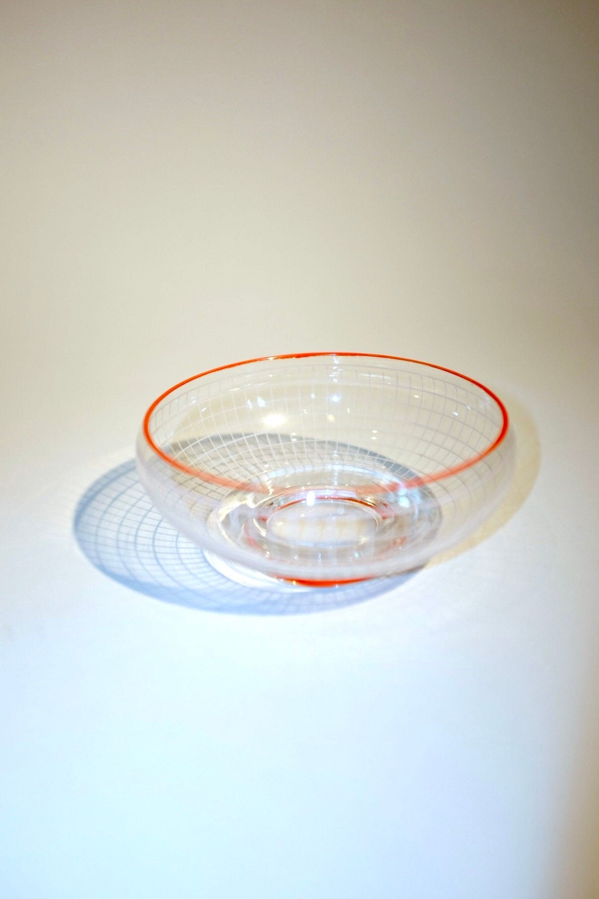 Gridded Art Glass Dish